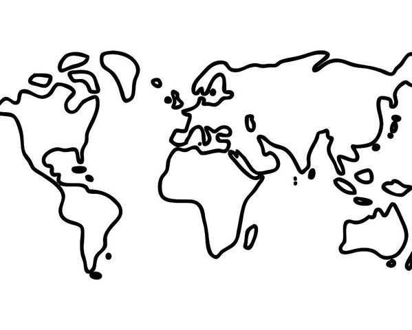 599x480 World Globe Poster - World Globe Drawing