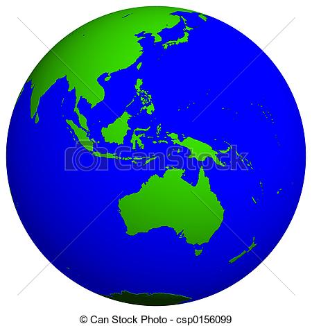 450x470 Earth Globe Australia Oceania - World Globe Drawing