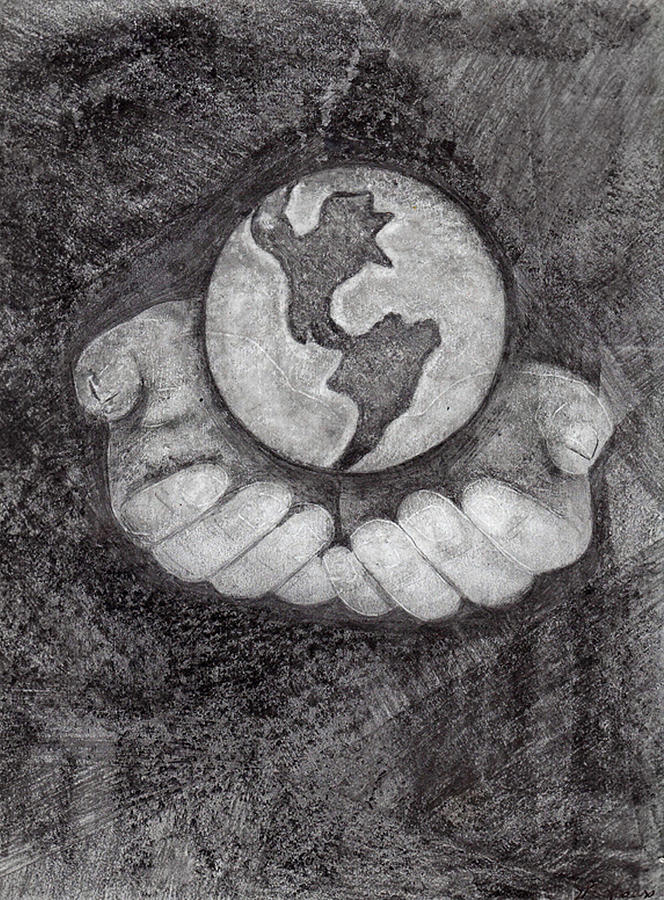 World In Hands Drawing at Explore collection of