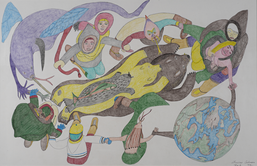 850x551 Composition - World In Hands Drawing