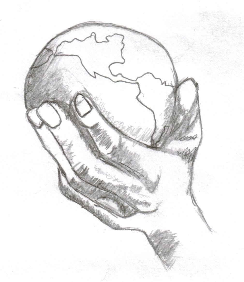 1009x1164 drawing hands holding the world art in how to draw hands - World In Hands Drawing