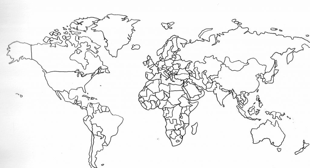 1024x556 World Map Drawing Outline - World Map Drawing