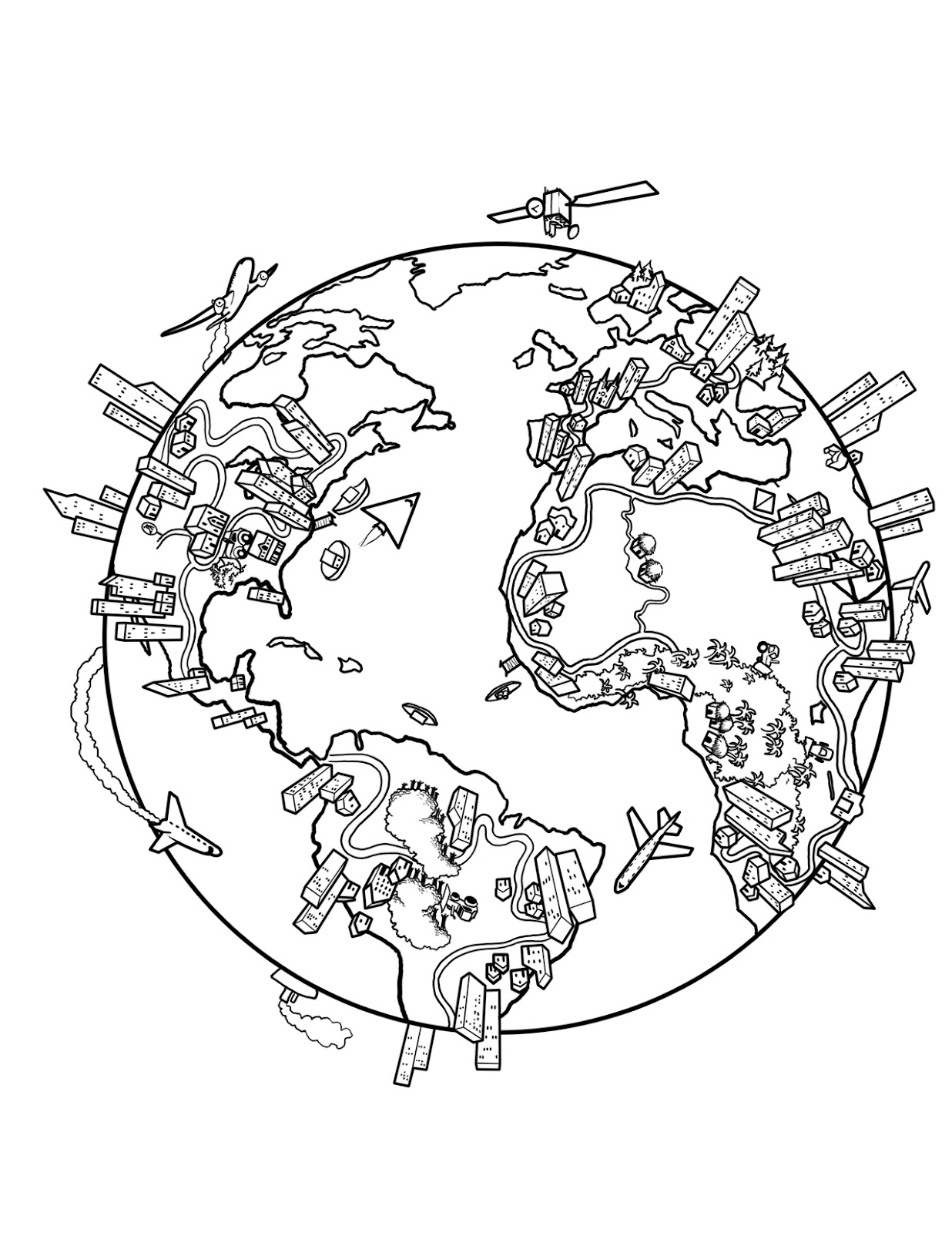 World Map Drawing For Kids 19 