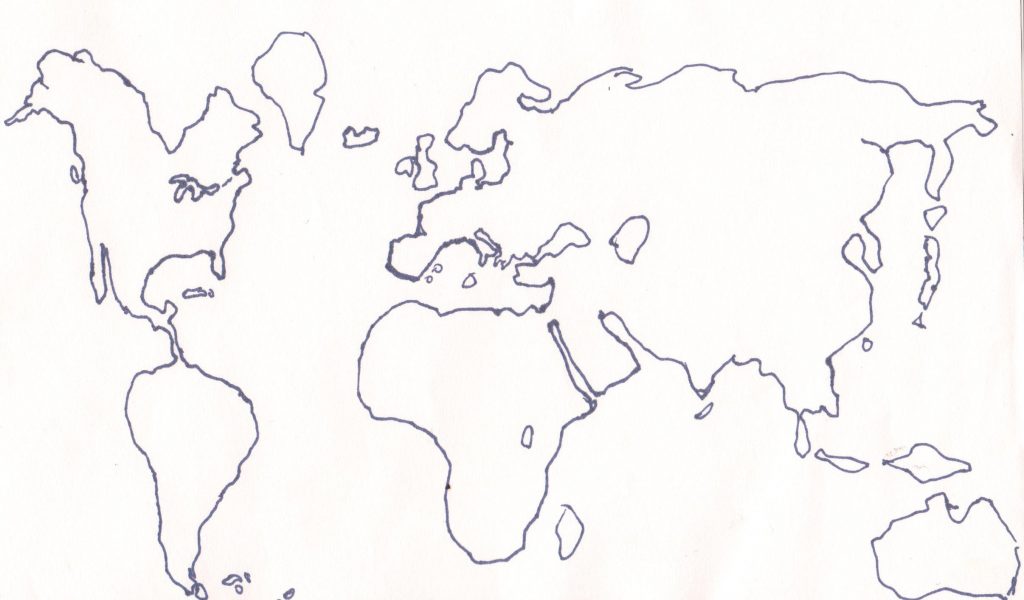 World Map Drawing For Kids at Explore collection