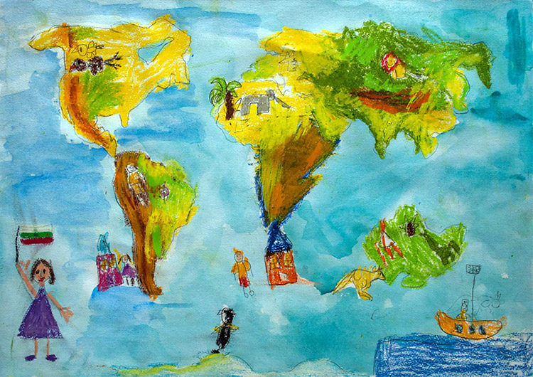 World Map Drawing For Kids 3 