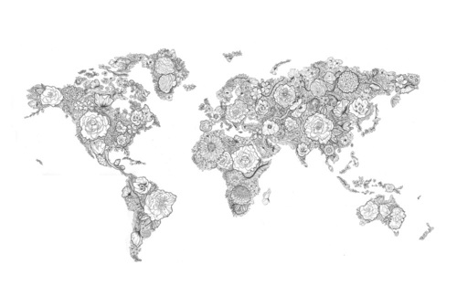 500x325 World Map - World Map Drawing Tumblr