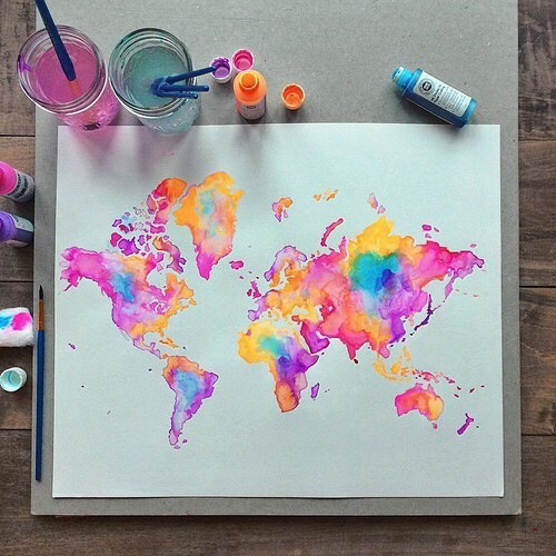 500x500 Add A Caption Shared - World Map Drawing Tumblr