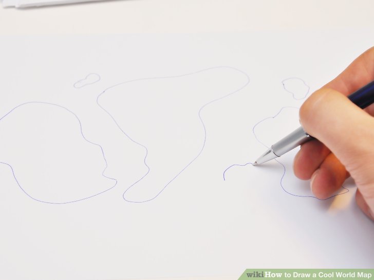 728x546 How To Draw A Cool World Map Steps - World Map For Drawing