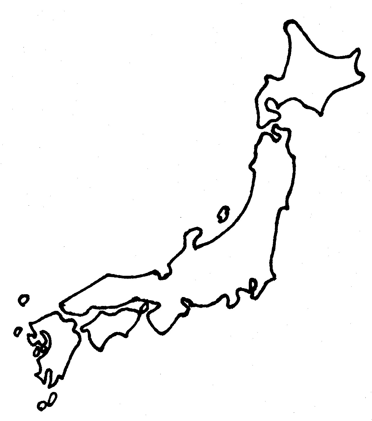 1292x1464 Japan Map Black And White - World Map For Drawing