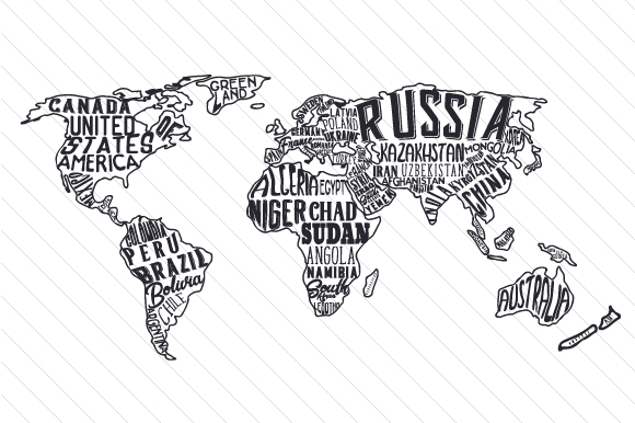 580x386 World Map Collage - World Map For Drawing