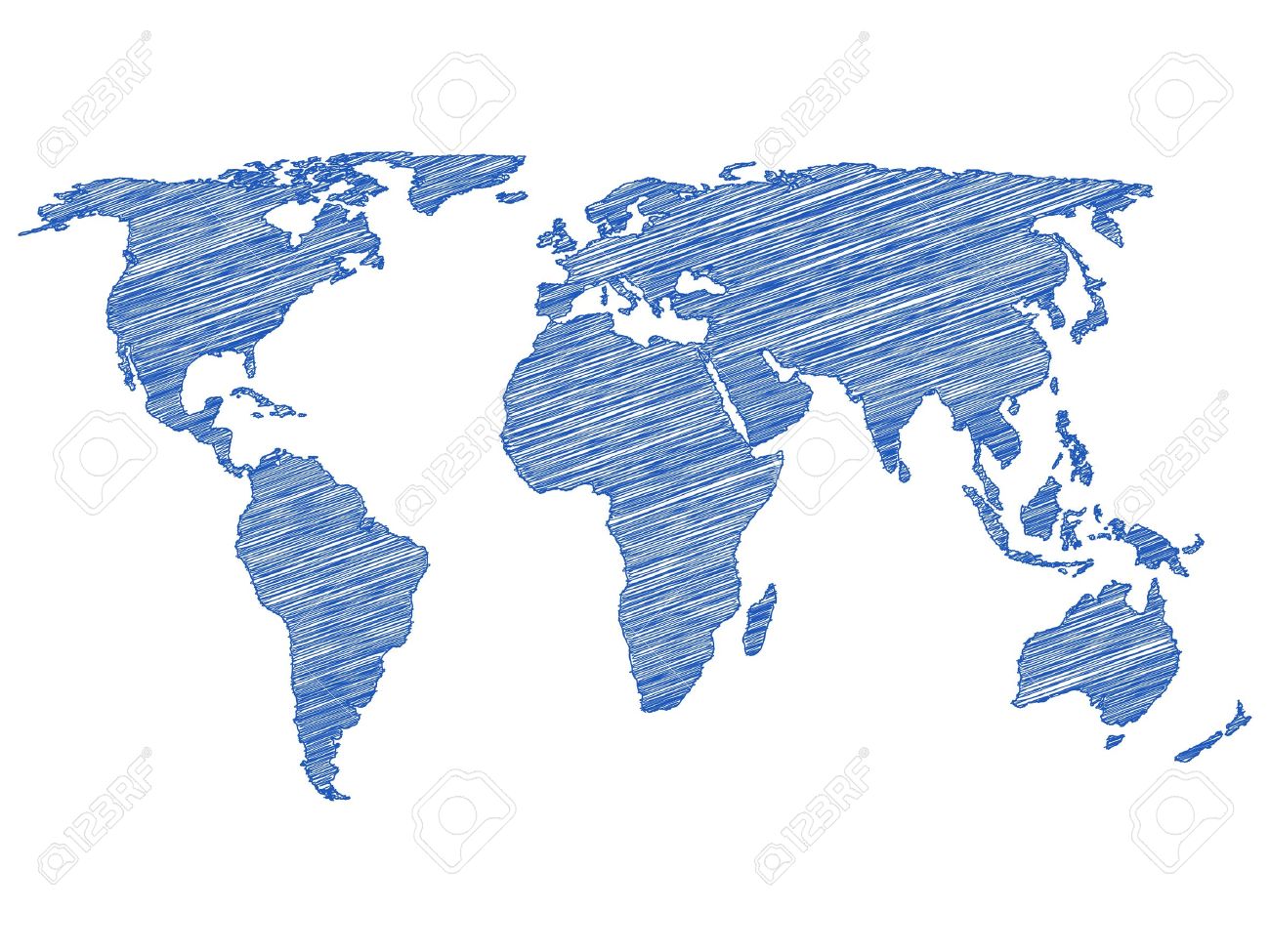 1300x975 World Map Drawing - World Map For Drawing