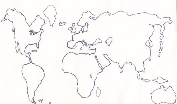 600x352 World Map Pic Drawing Drawing Skill - World Map For Drawing