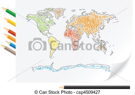 450x316 Drawing World Map - World Map For Drawing