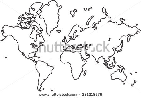 450x312 world map drawing beautiful best world map line drawing maps - World Map Line Drawing