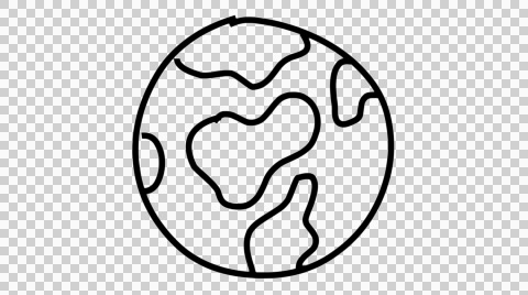 480x268 World Map Line Drawing Illustration Animation With Transparent - World Map Line Drawing