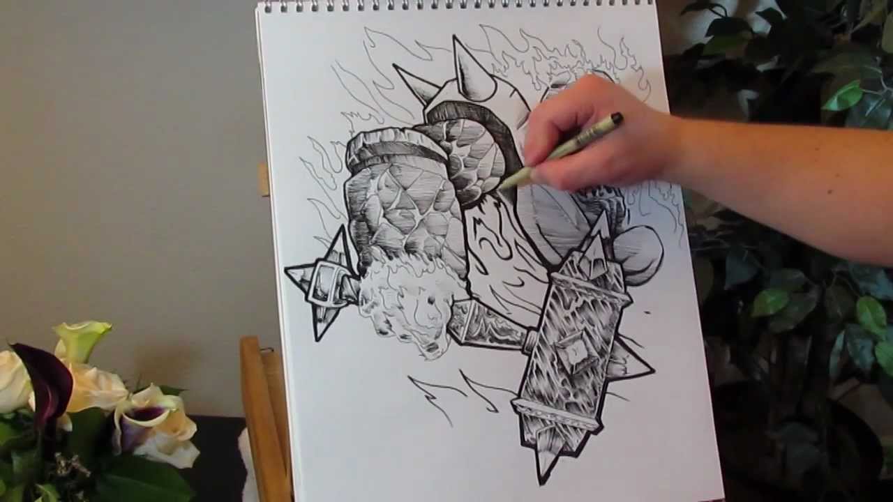 1280x720 how to draw sulfuras ragnaros, world of warcraft - World Of Warcraft Drawings