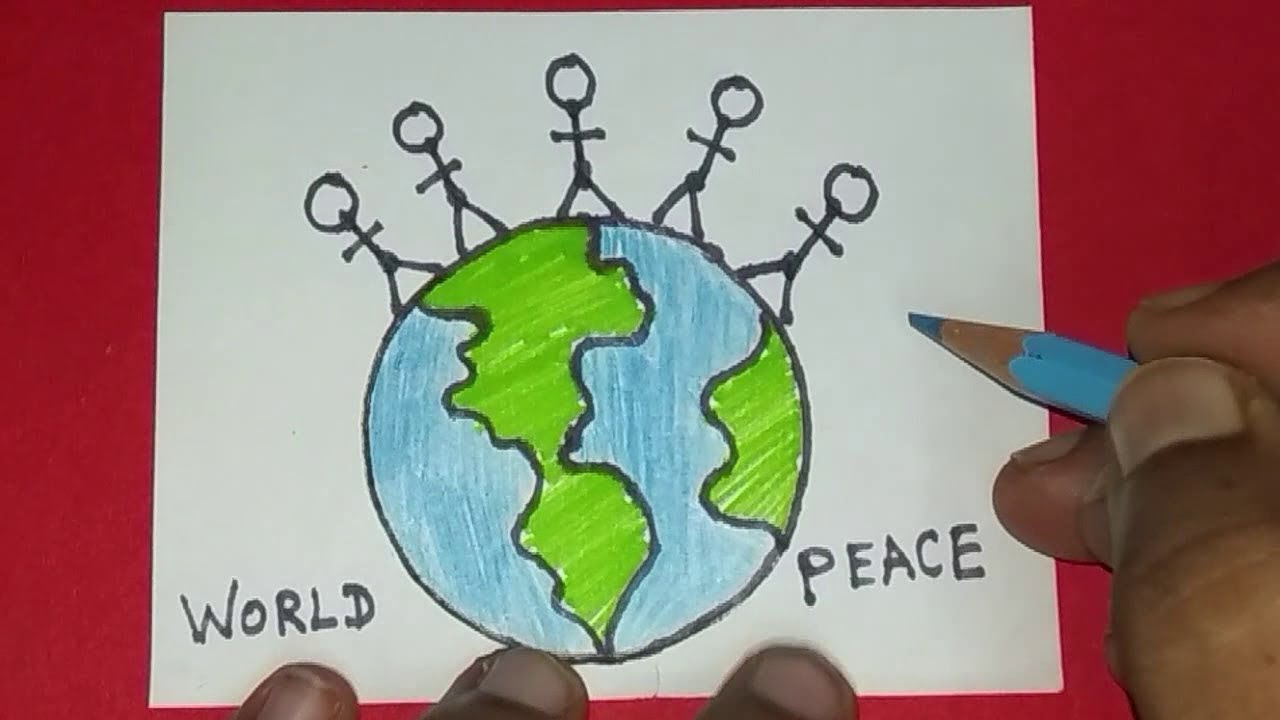 Featured image of post Easy World Peace Poster Drawing 1 may international labor day poster greeting card or square banner with workers slogan on