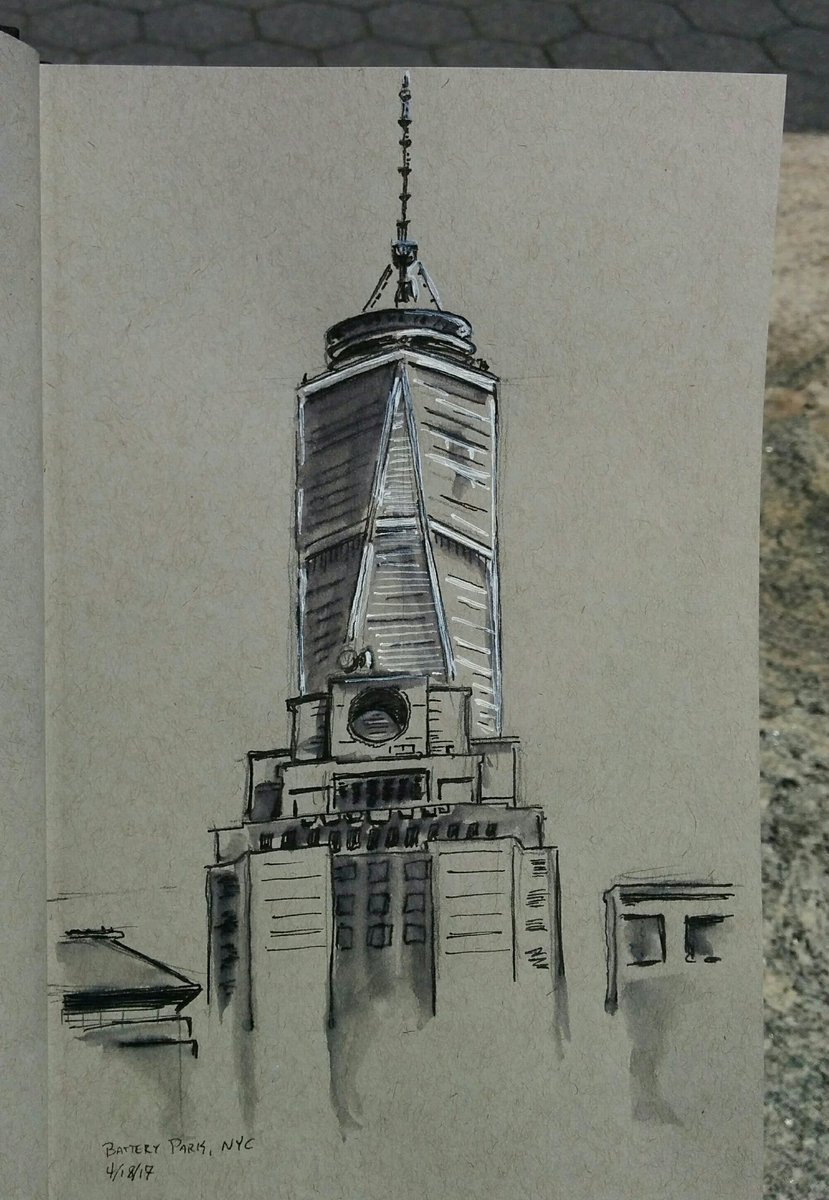 829x1200 mr cup on twitter one world trade center from battery park - World Trade Center Drawing