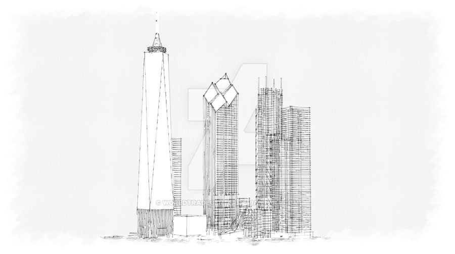 900x503 new world trade center sketch - World Trade Center Drawing