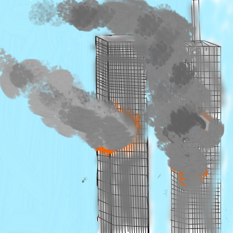 800x800 world trade center tragedy a still life speedpaint drawing - World Trade Center Drawing