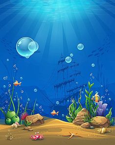 235x298 Underwater Paintings - World Under Sea Drawing