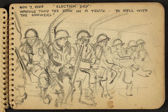 700x465 world war ii seen throught the eyes of a soldier journaling - World War 2 Drawings