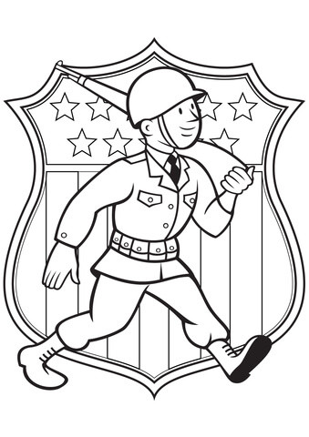 339x480 Soldier Coloring Pages Free New World War Drawing - World War 2 Soldier Drawing