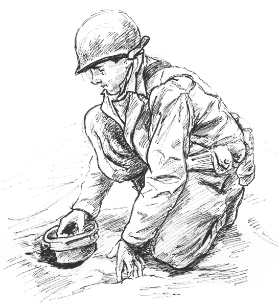 546x600 soldier wwii gis - World War 2 Soldier Drawing