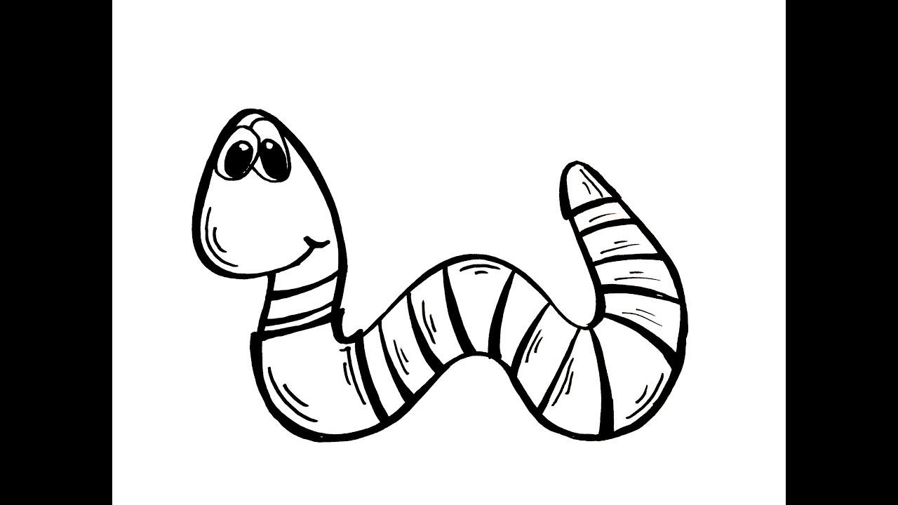 1280x720 drawing lesson how to draw a worm - Worm Cartoon Drawing