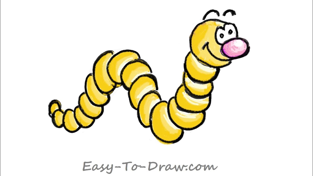 Worm Cartoon Drawing at PaintingValley.com | Explore collection of Worm