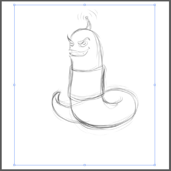 600x600 using gradients to create a slick fun cartoon worm in adobe - Worm Cartoon Drawing