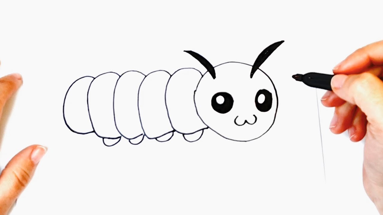 1280x720 how to draw a worm step - Worm Drawing
