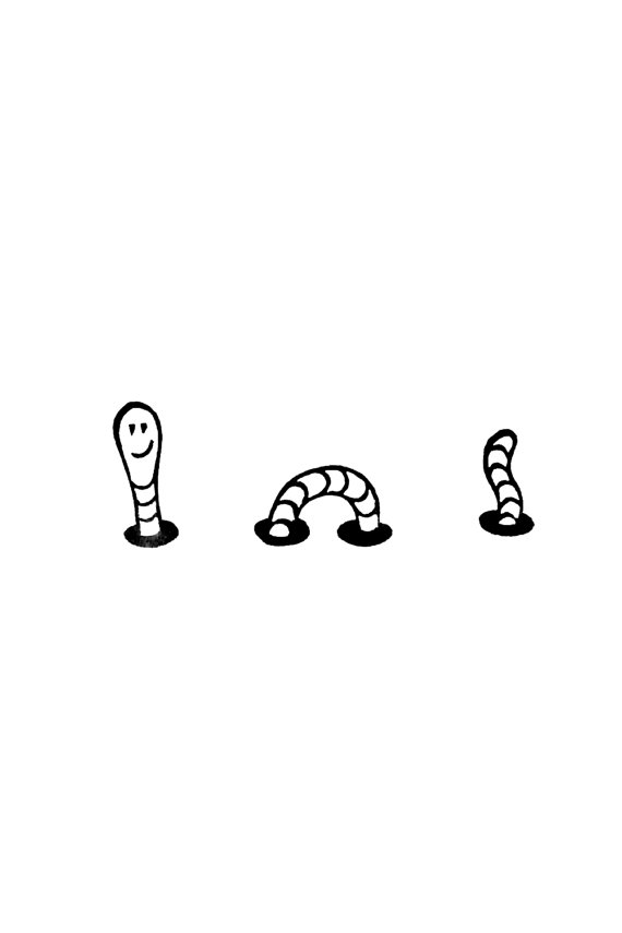 570x855 small funny worm stamp - Worm Drawing