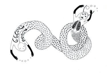 375x273 cuc encordat {tied worm} drawing - Worm Drawing