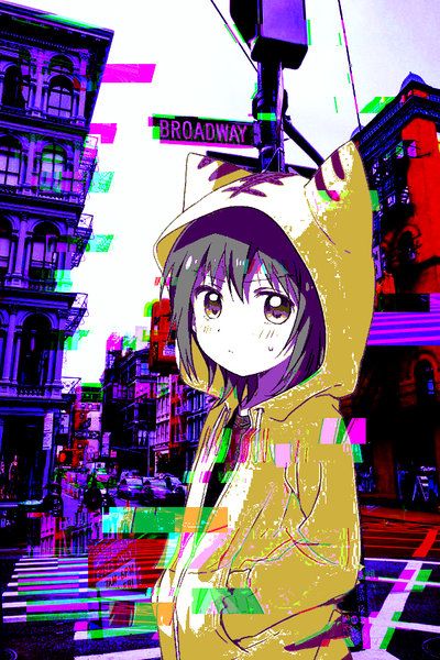 400x600 worst editing ever xd yuru yuri anime art, anime - Worst Anime Drawing Ever