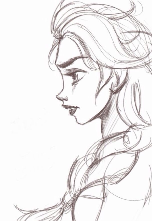 609x883 pretty elsa sketch - Wow Drawings