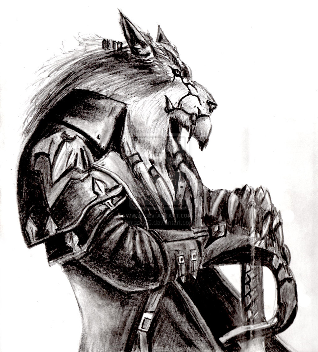 1024x1134 worgen pencil drawing - Wow Drawings