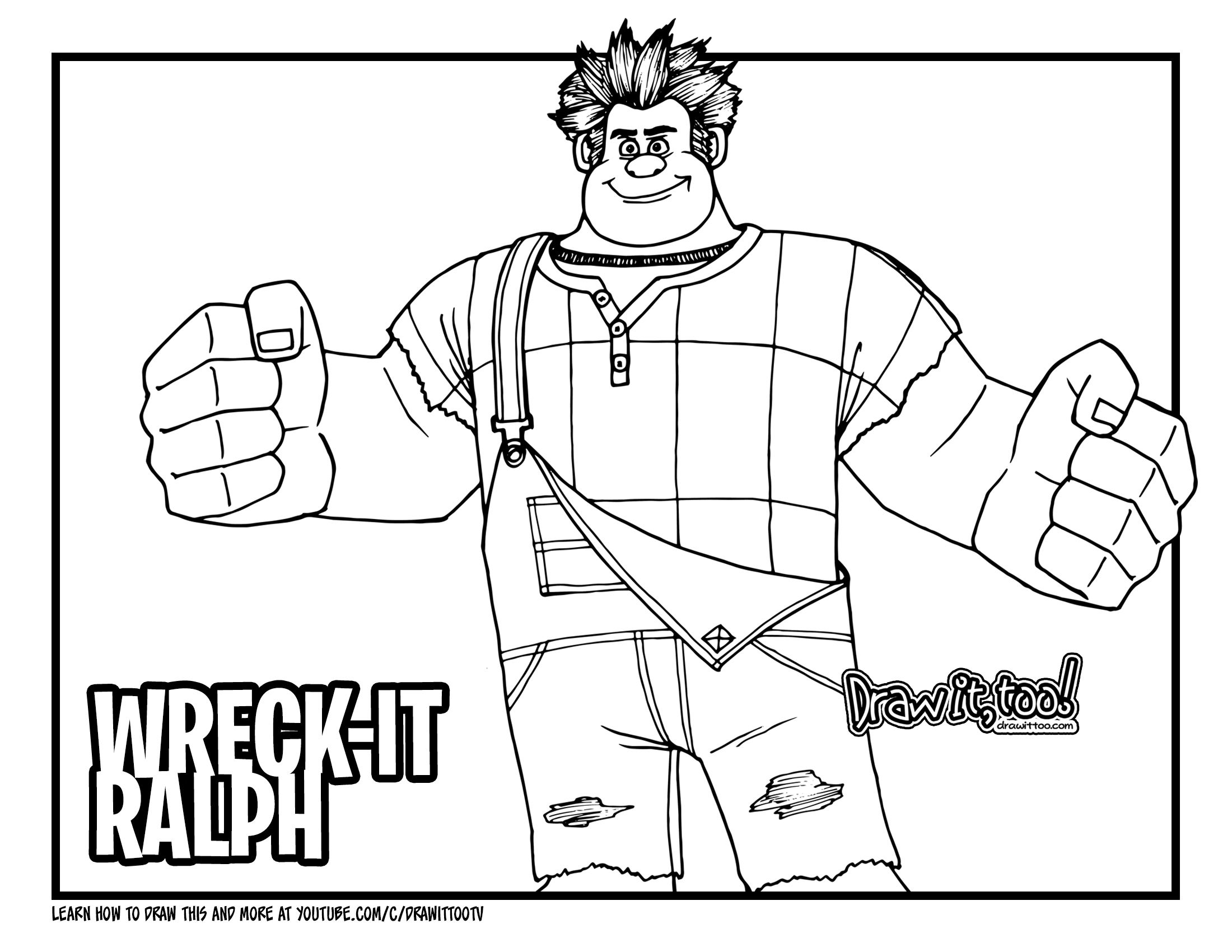 2200x1700 how to draw wreck it ralph - Wreck It Ralph Drawing
