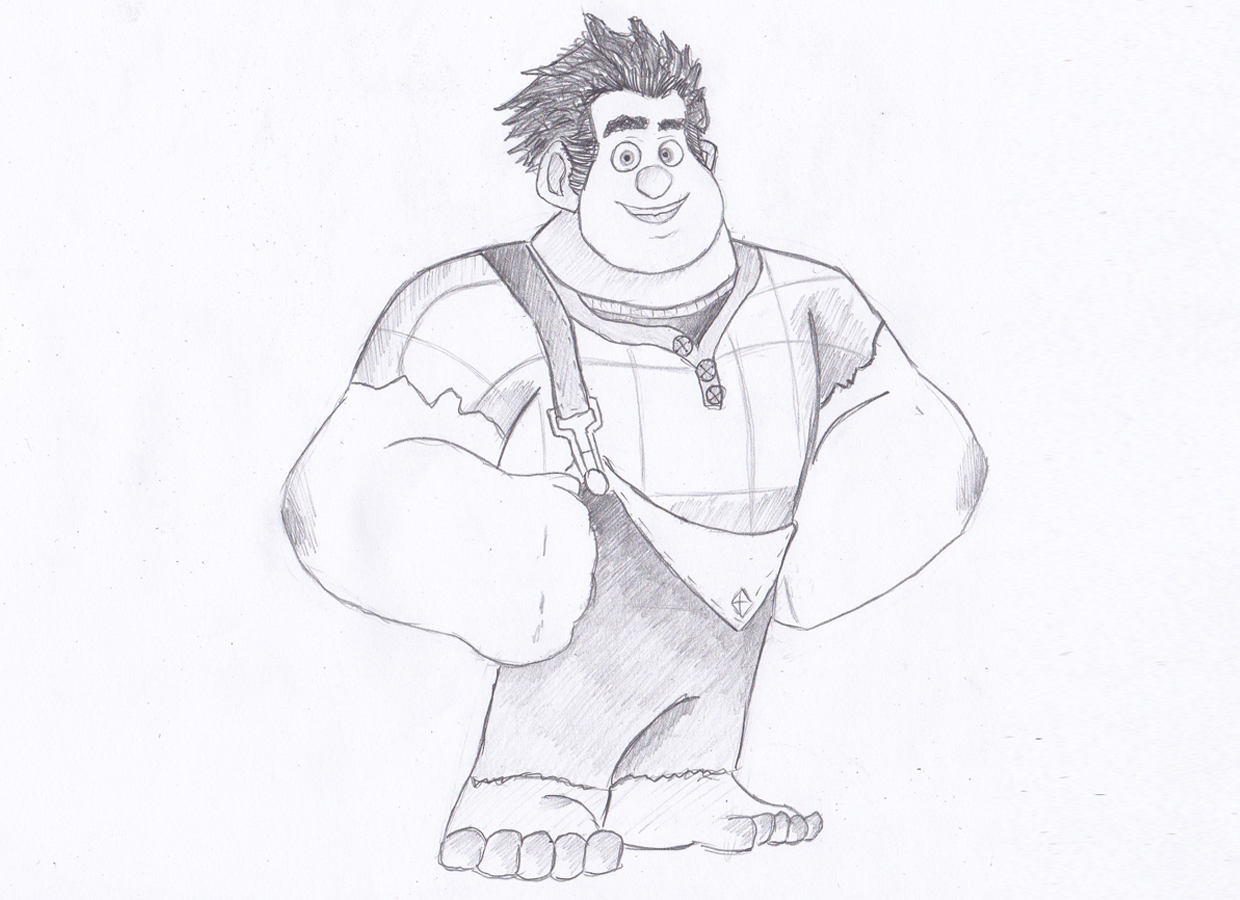 1240x900 how to draw wreck it ralph - Wreck It Ralph Drawing.