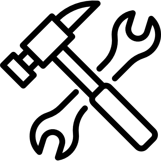 512x512 hammer and wrench drawing - Wrench Drawing