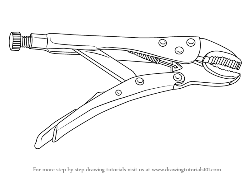 800x566 learn how to draw mole wrench - Wrench Drawing