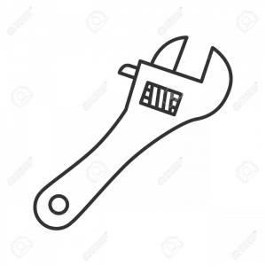 300x300 hand drawn adjustable spanner vector engraving doodle drawing - Wrench Sketch Drawing
