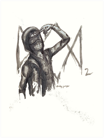 413x549 ready at the gates wrench, watch dogs art prints - Wrench Sketch Drawing