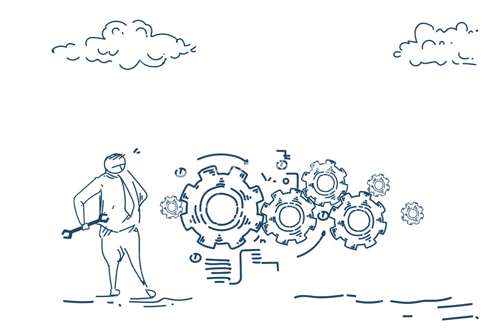 1000x678 engineer wrench control gear wheel processing mechanism support - Wrench Sketch Drawing