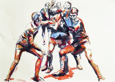 375x267 jacob wrestling with the angel drawing - Wrestling Drawing Images