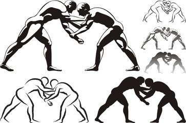 363x240 wrestling photos, royalty free images, graphics, vectors videos - Wrestling Drawing Images