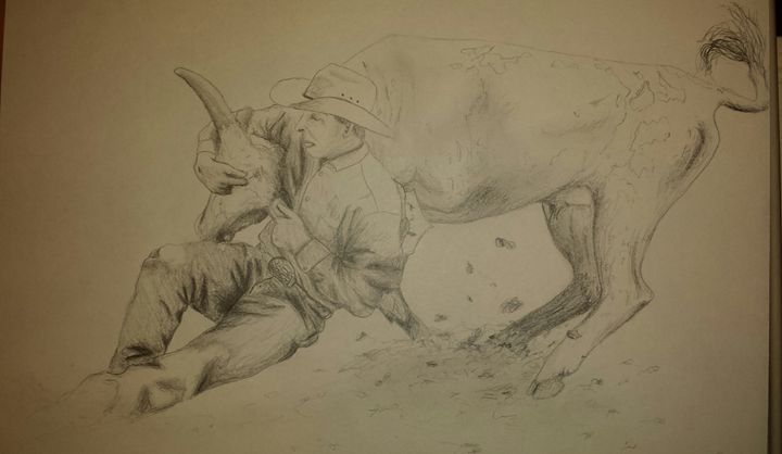 720x418 steer wrestling - Wrestling Drawings