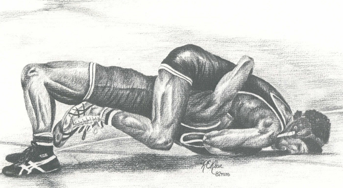 700x384 wrestling art donated - Wrestling Drawings