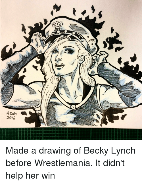 500x647 Atinin Made A Drawing Of Becky Lynch Before Wrestlemania It - Wrestling Drawings