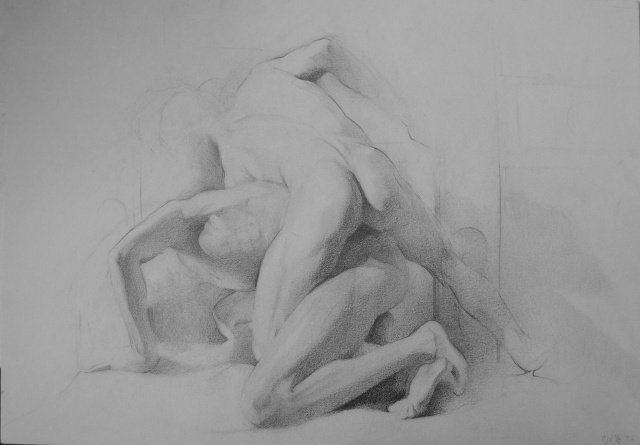 640x445 Elana Hagler - Wrestling Drawings